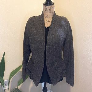 Grey tweed Worthington blazer suit jacket